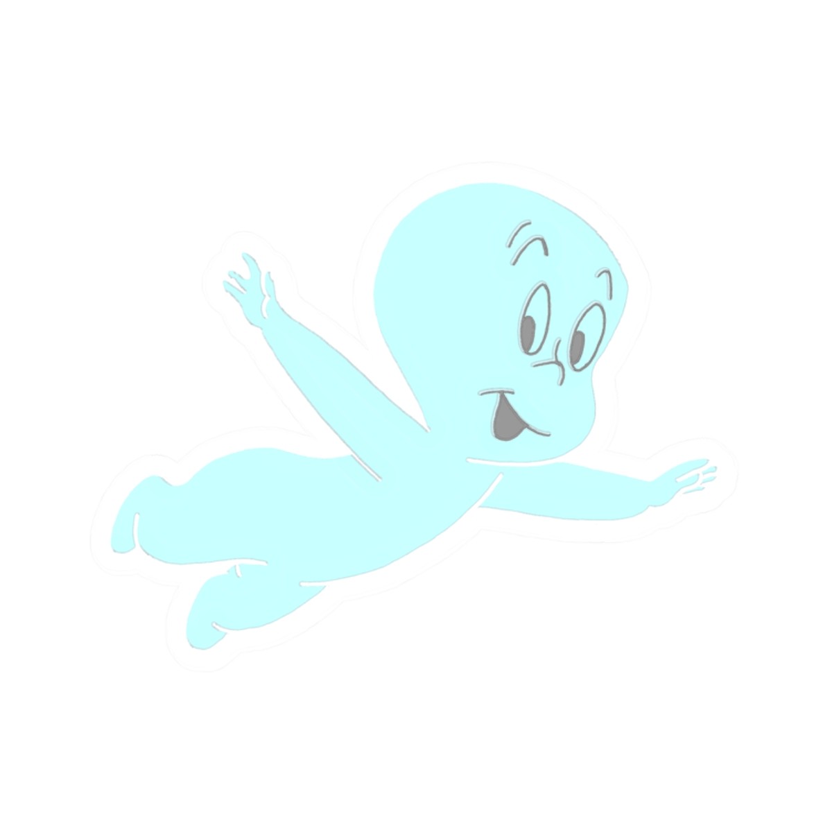 Casper Ghost Kiss-Cut Stickers, Adorable Vinyl Decals for Laptops