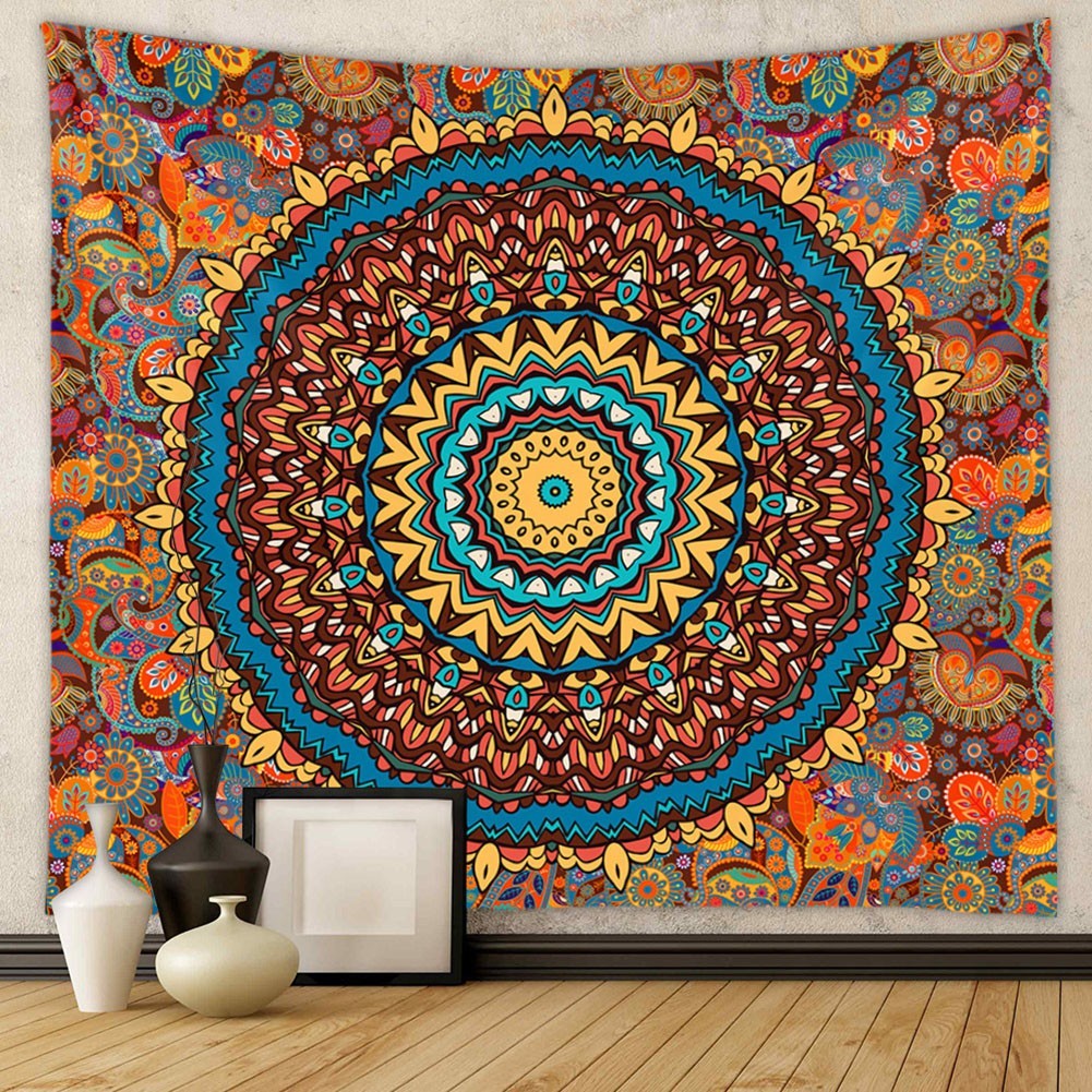 Vibrant and Colorful Mandala Wall Decor Perfect for Bohemian and Hippie Lovers