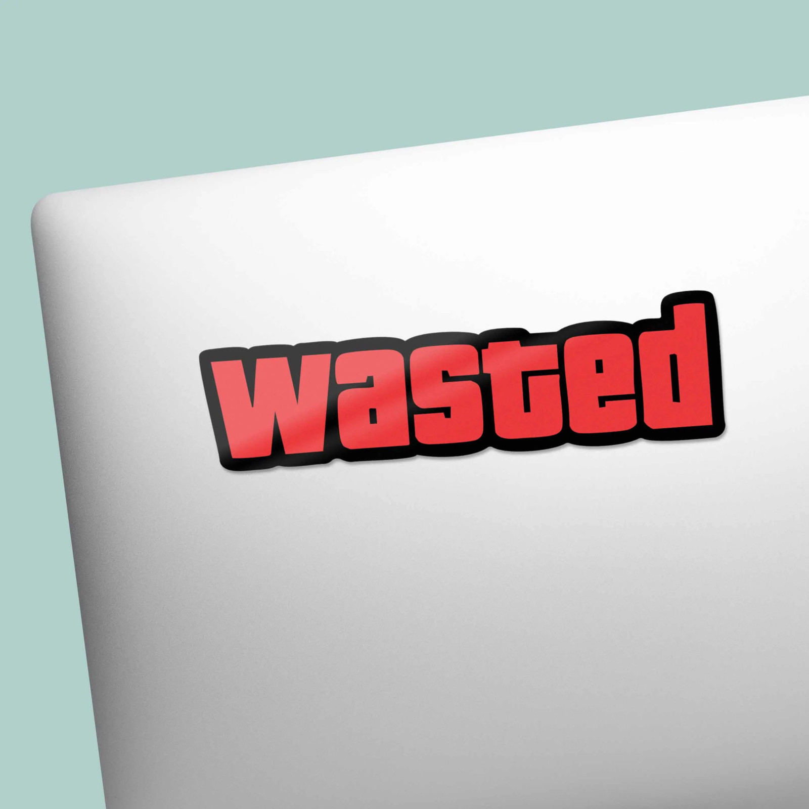 Wasted Funny Gaming Sticker