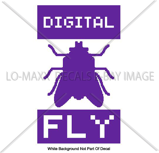 Digital Fly Custom Art Graphic Design Various Colors & Sizes Die Cut Vinyl Decal