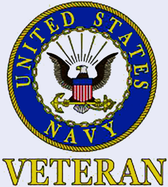 3"X4" VINYL PRESS AND STICK WEATHER RESISTANT USN NAVY VETERAN