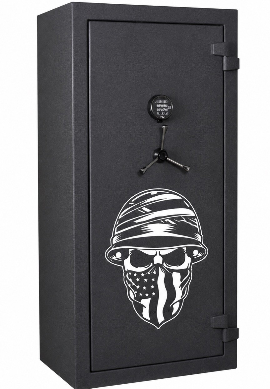 Tactical Patriot Skull Vinyl Decal American Flag Military Helmet Car Truck