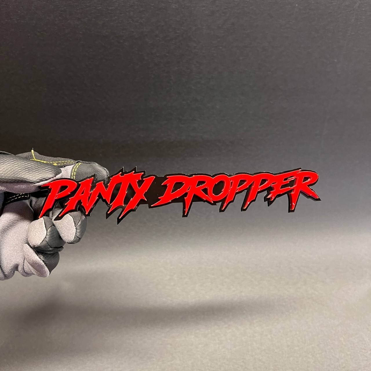 1PC PANTY DROPPER Custom 3D Text Car Badge Fender Emblem Tailgate Toolbox Decal
