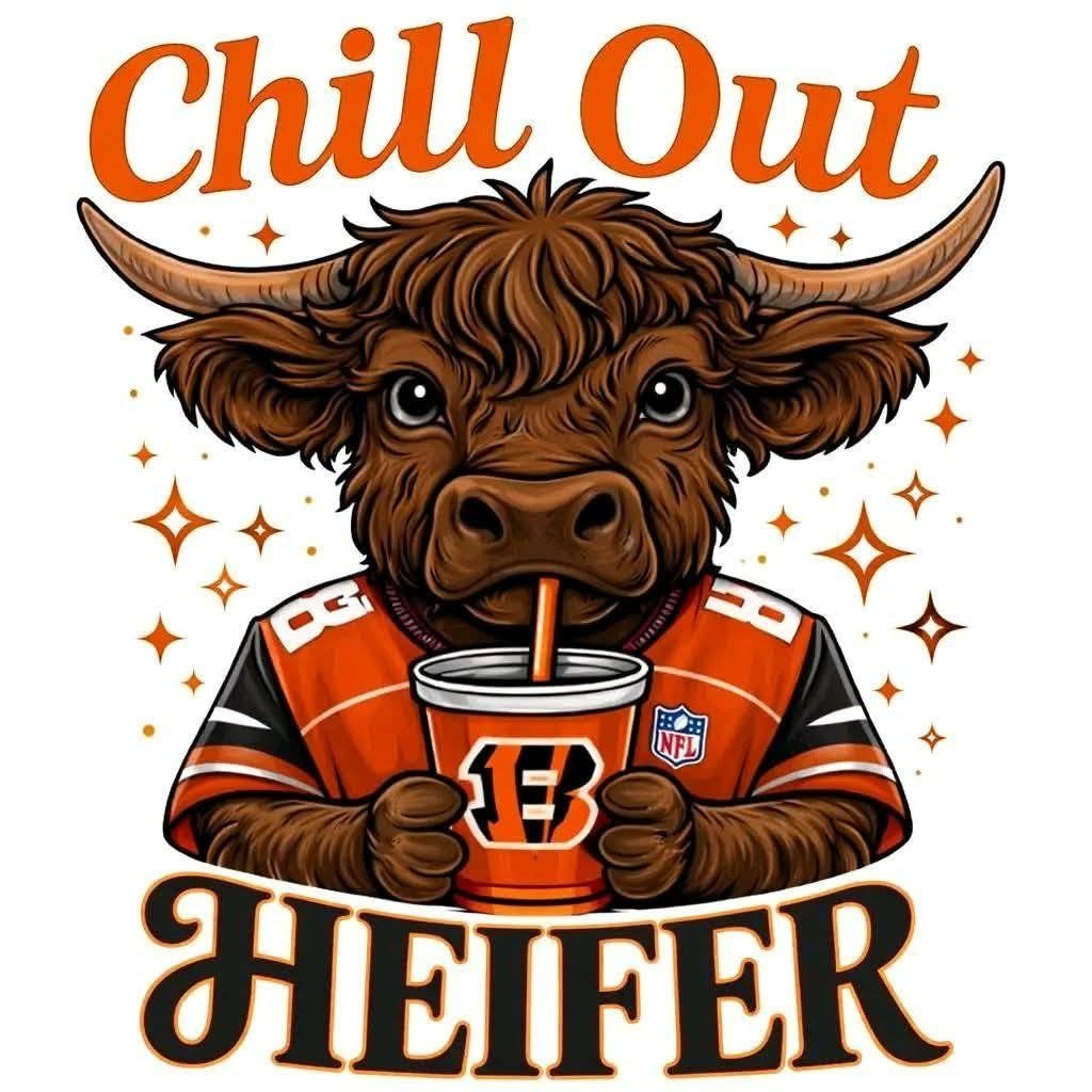 Chill out Heifer NFL Sticker Decal Laptop Wall Mirror Cup Tumblr Locker Bin