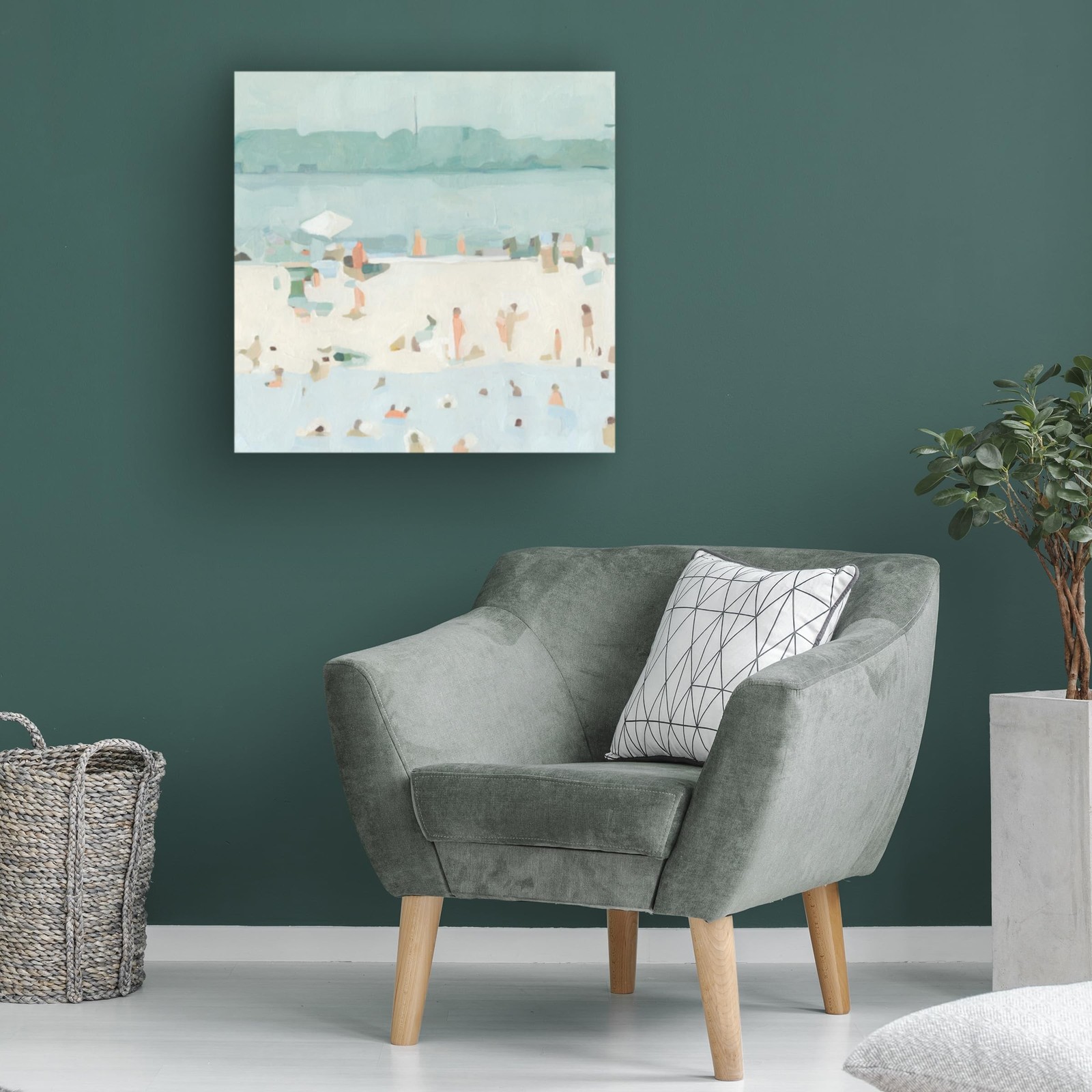 Wrapped Canvas Wall Art – Emma Scarvey 'Sea Glass Sandbar I' Wall Art for Liv…
