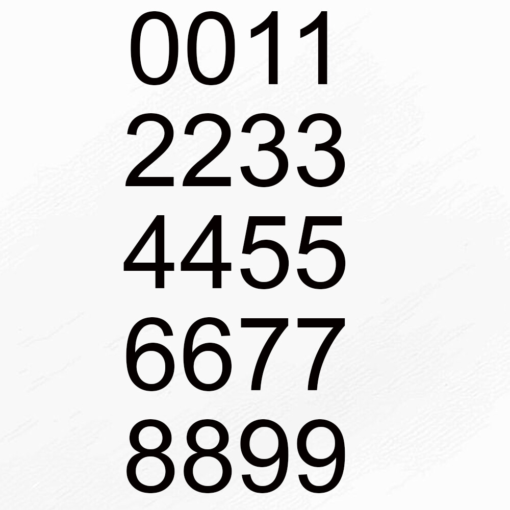 Black Vinyl Custom Number Decal Sheet Mailbox Address Boat Sticker Kit