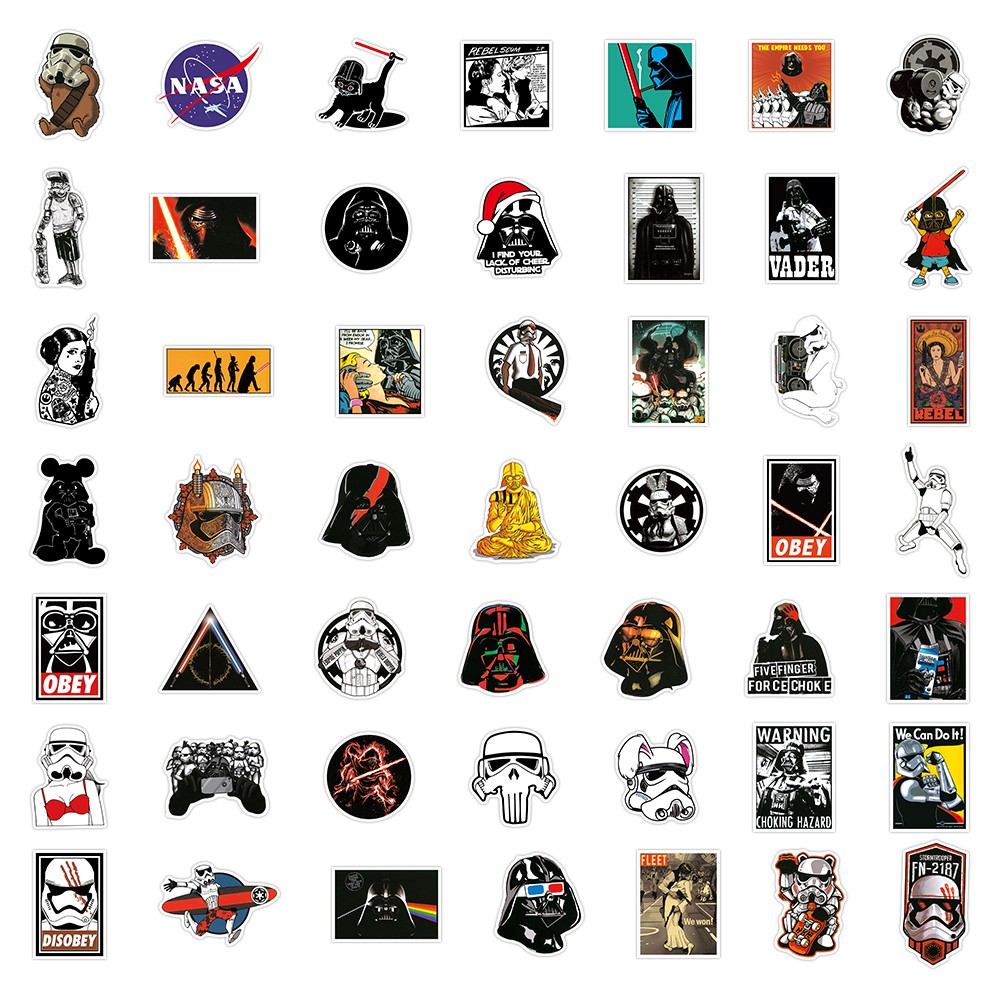 100Pcs Star Wars Stickers Bomb Laptop Skateboard Luggage Graffiti Decals Pack