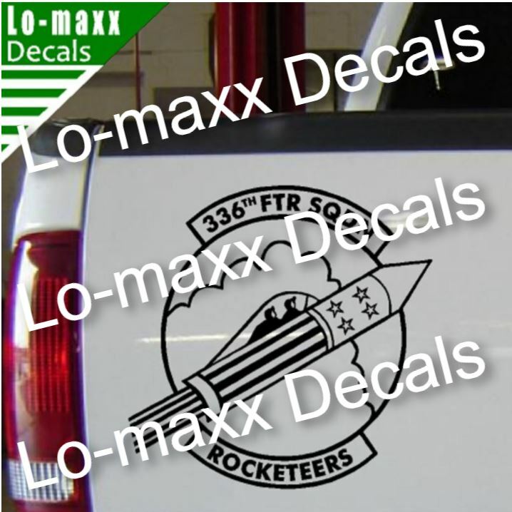 336th Fighter Squadron Rocketeers Military Aircraft Insignia Die Cut Vinyl Decal