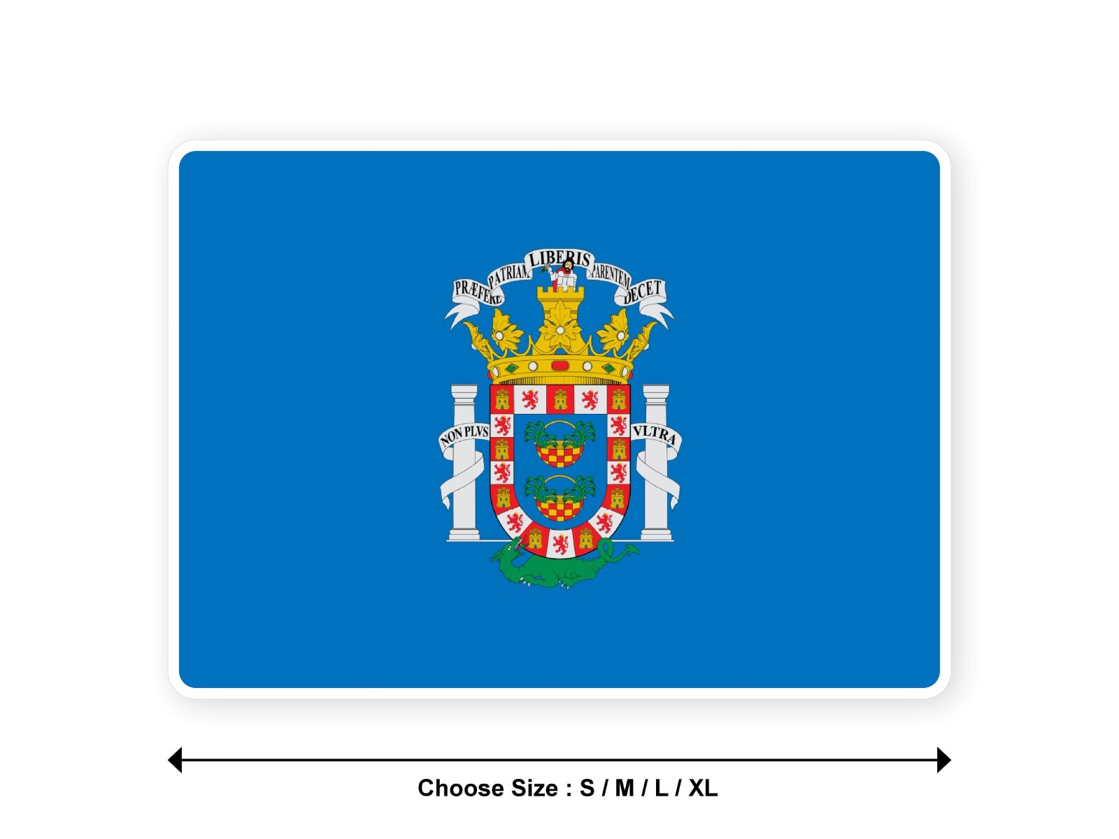 Sticker flag SPAIN MELILLA spanish autonomous community 3,9′′(S)-11′′(XL) decal