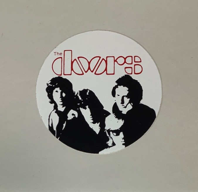 3" Round Sticker The Doors Logo & Band