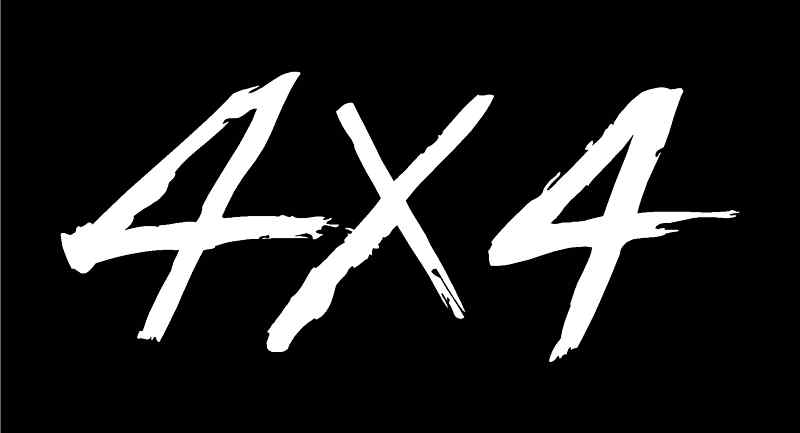 4X4 Vinyl Decal (3 Sizes, 12 Colors)