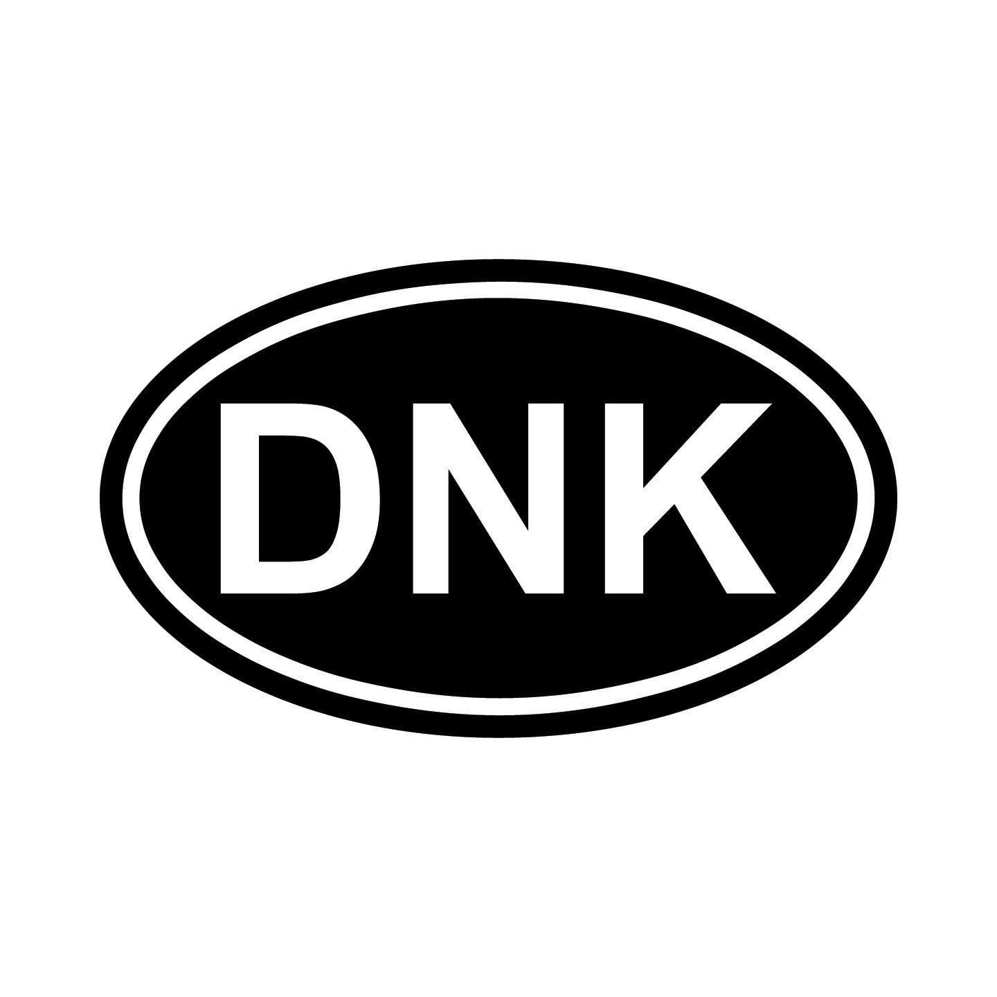 Denmark DNK Oval Country Code Vinyl Decal Sticker for Car Window Laptop & Gifts