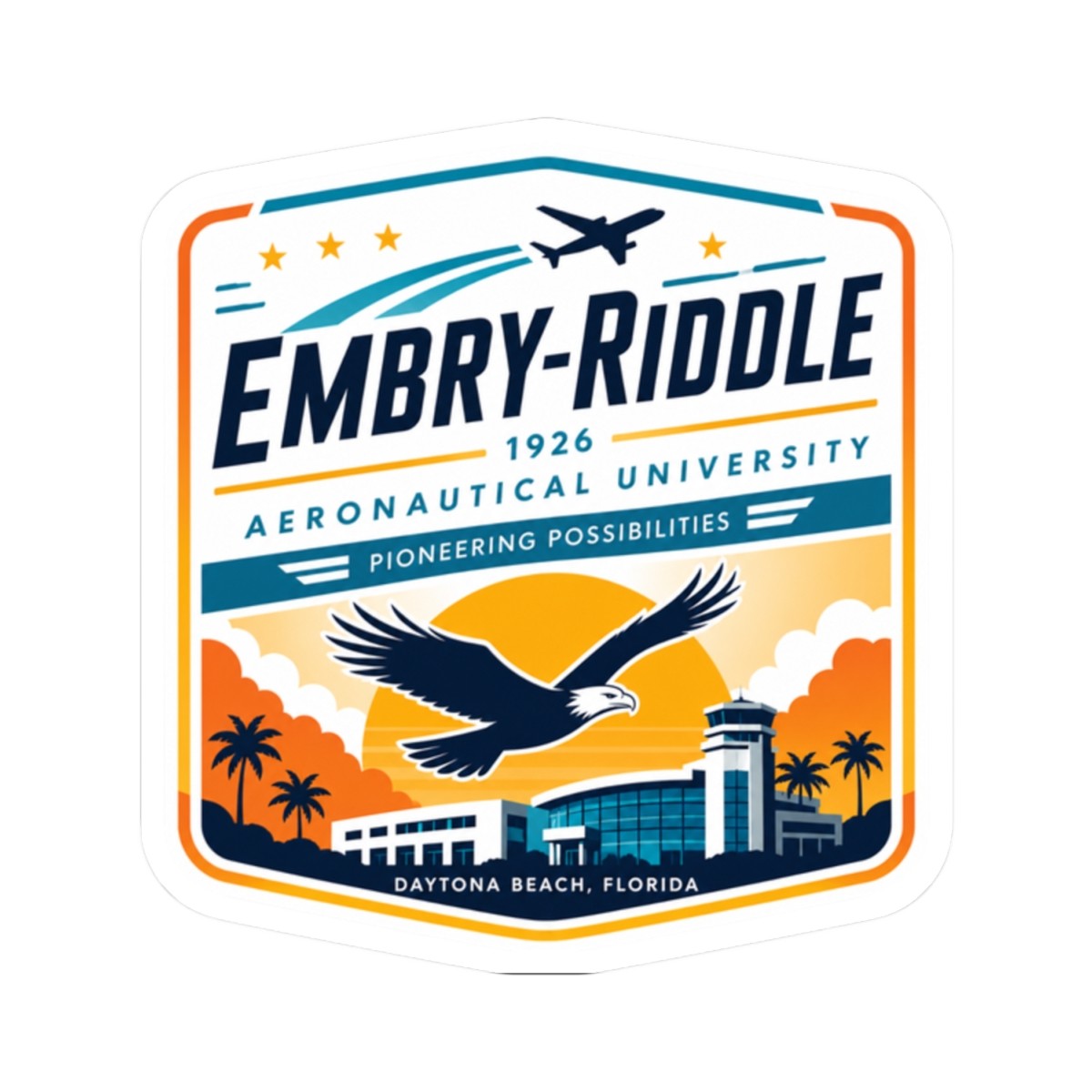 Embry-Riddle Aeronautical University Sticker | Daytona Beach decal