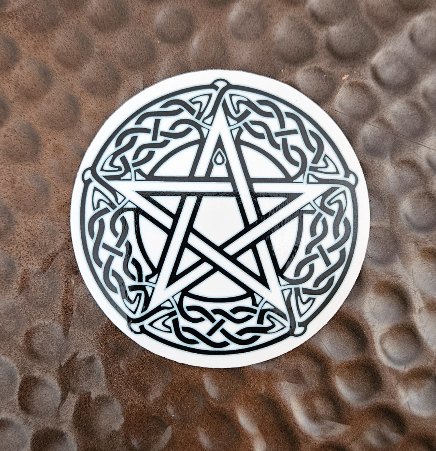 PENTACLE CELTIC KNOT OPAQUE Sticker Vinyl 3 in UV WEATHER RESISTANT