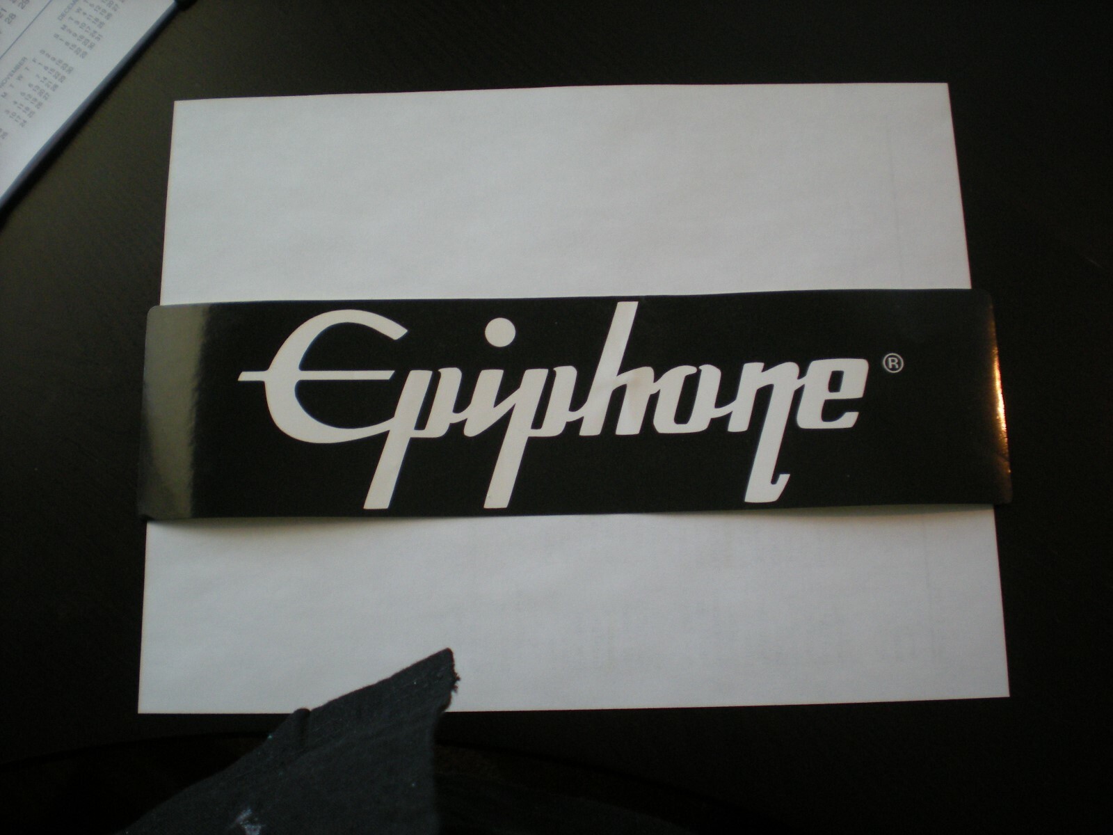 Epiphone Guitar Basses Insturments Factory Sticker New 11" Long