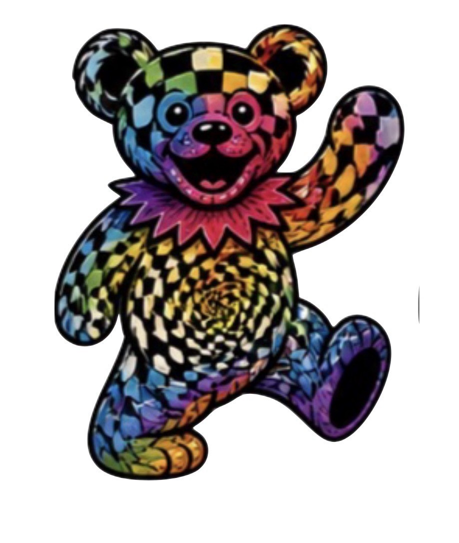 Sticker – Grateful Dead Dancing Jerry Bear 1960s Music Band Decal SYF Dead & Co