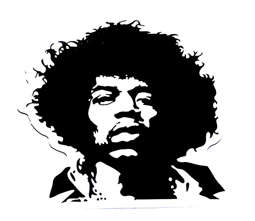 JIMI HENDRIX – Logo Cut Sticker Decal Band Music 1960s Rock & Roll Jimi Hendrix