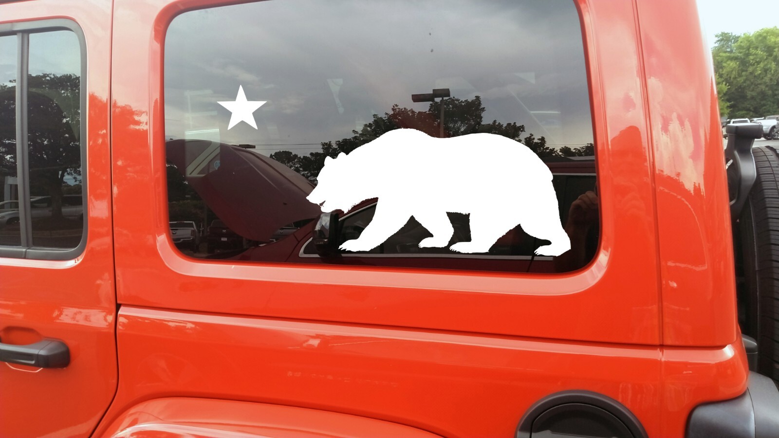CALIFORNIA BEAR with STAR Vinyl Decal – Grizzly Bear State Flag CA – Sticker