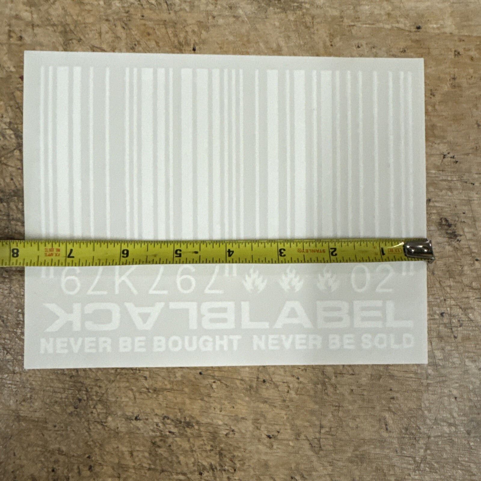 BLACK LABEL SOCIETY DECAL Sticker For Car Truck Window White bar code