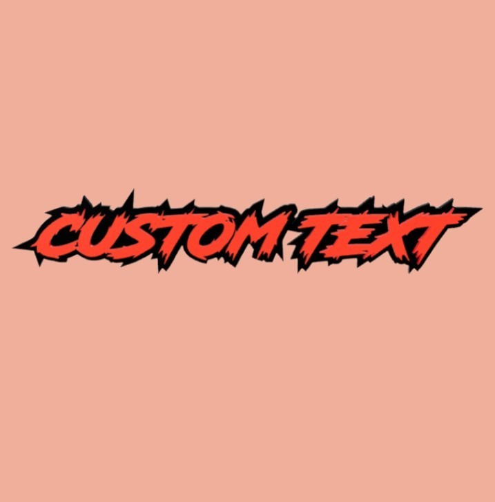 Custom Text Badge – Type Your Own – Lightning Font – Custom Acrylic Emblem