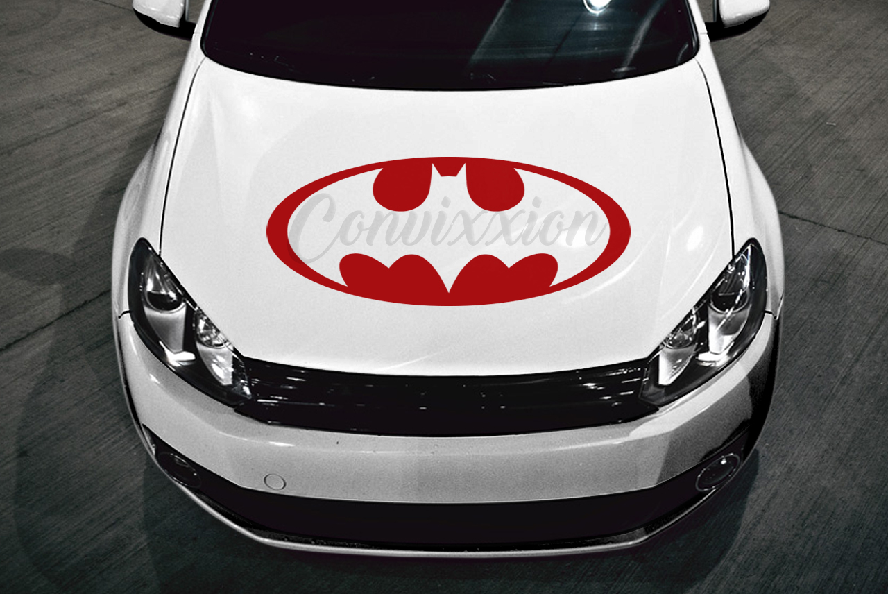Classic Batman Hood Decal Car Truck Door Glass Vinyl 32" Single Color