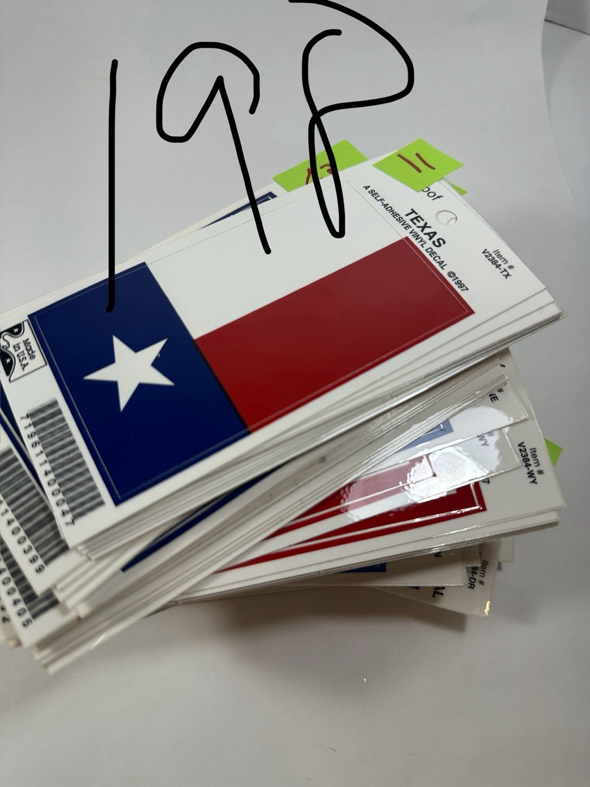 Bulk Lot State Flags Sticker Vinyl Decals 4” self Adhesive. 198 Stickers