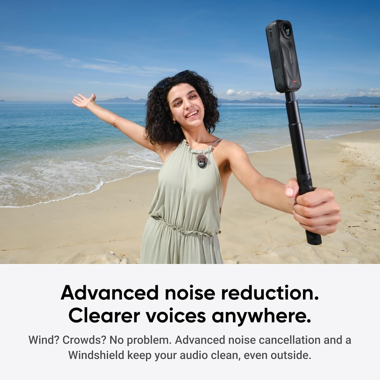Mic Air Transmitter, 7.9g Ultralight, Wireless Microphone, Noise Cancel