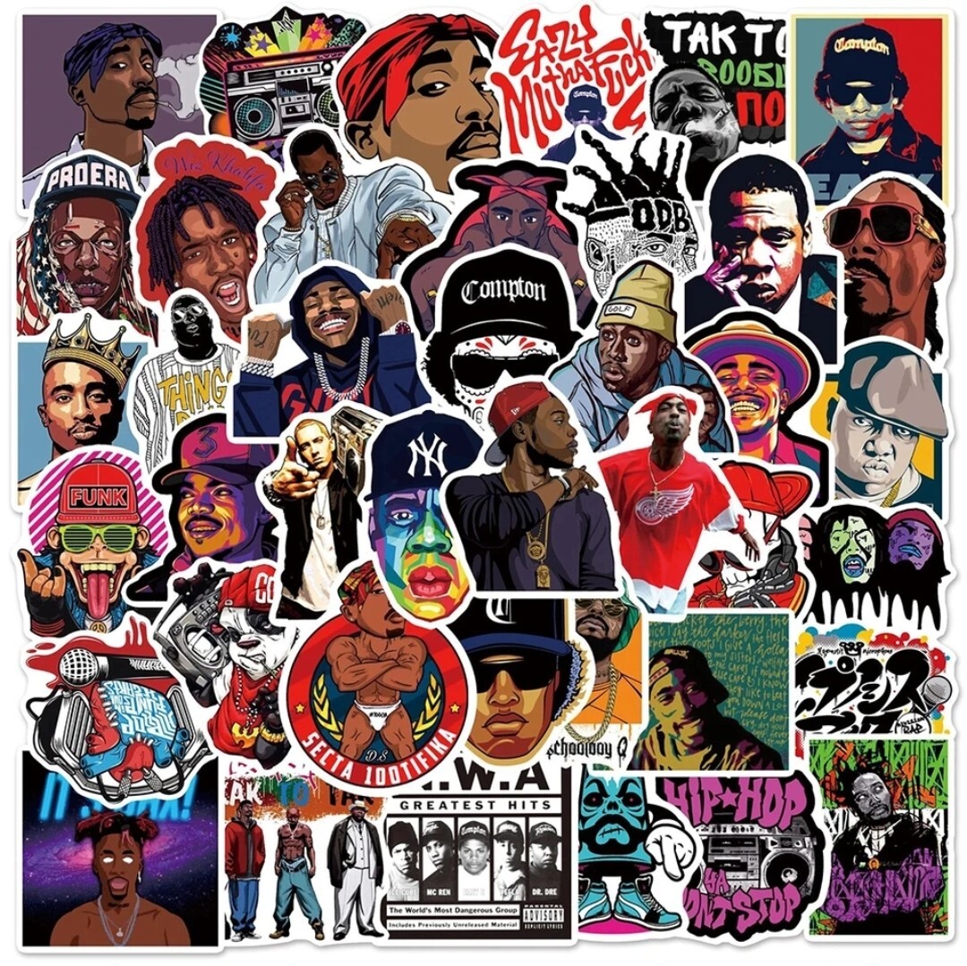 20 PCS Hip Hop Rapper Rap Music Stickers BRAND NEW