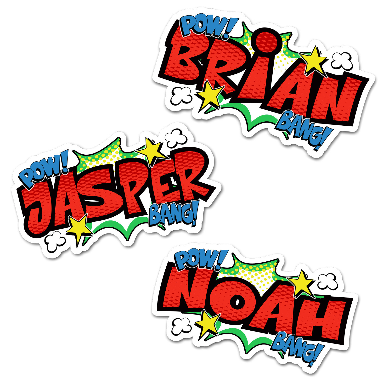 Custom Vinyl Name Sticker for Comic Hero Fans Superhero Themed Personalized Gift