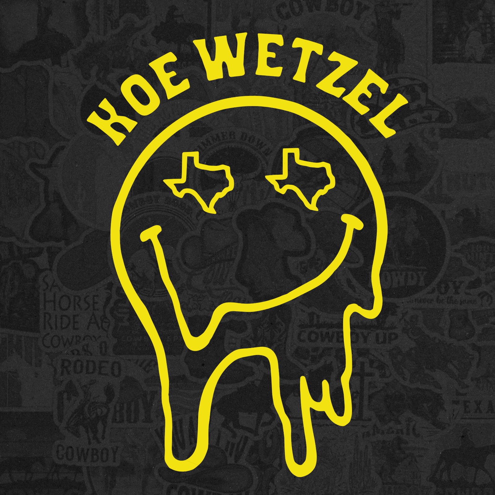 Koe Wetzel Smiley Face Country Rock Artist Logo Die Cut Vinyl Decal Sticker