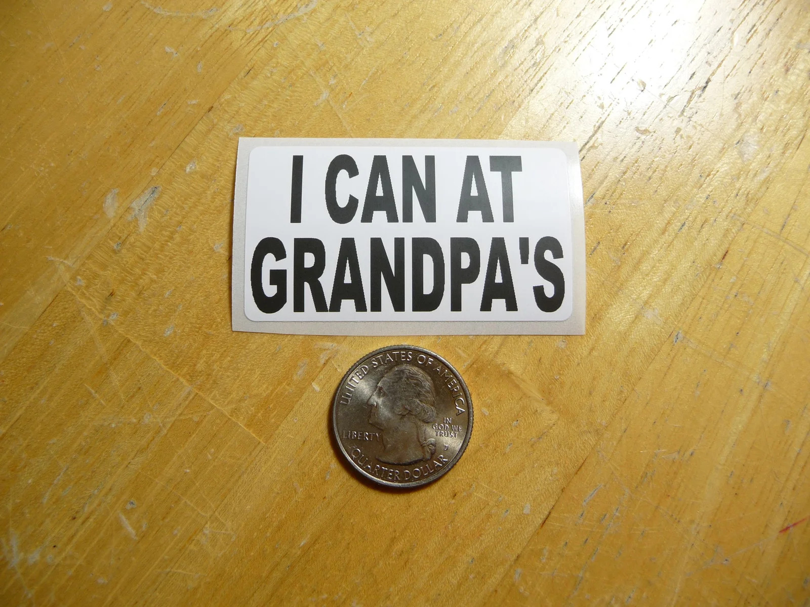 I CAN AT GRANDPAS STICKER DECAL 1 – 50 BULK PACK FUNNY CHILD PAPAW