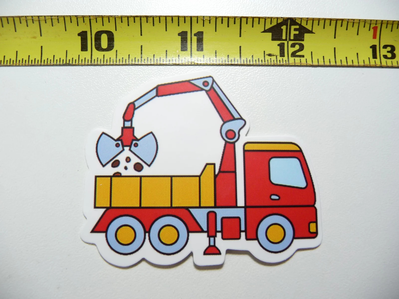 TRUCK MOUNTED SCOOPER DUMP TRUCK SMALL STICKER DECAL HEAVY EQUIPMENT
