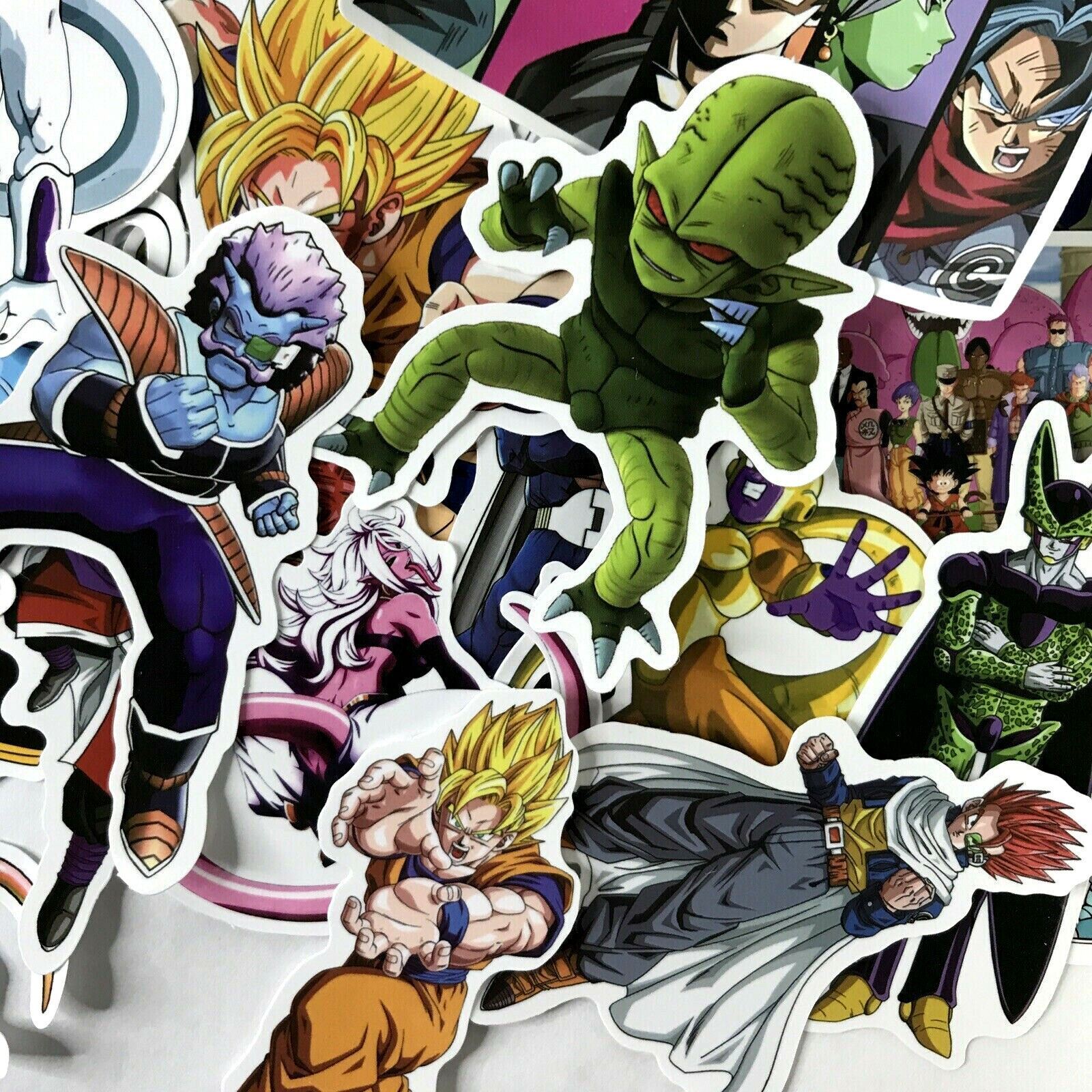 100 Piece Dragon Ball Z DBZ Character Bulma Goku Laptop Decal Phone Sticker Pack