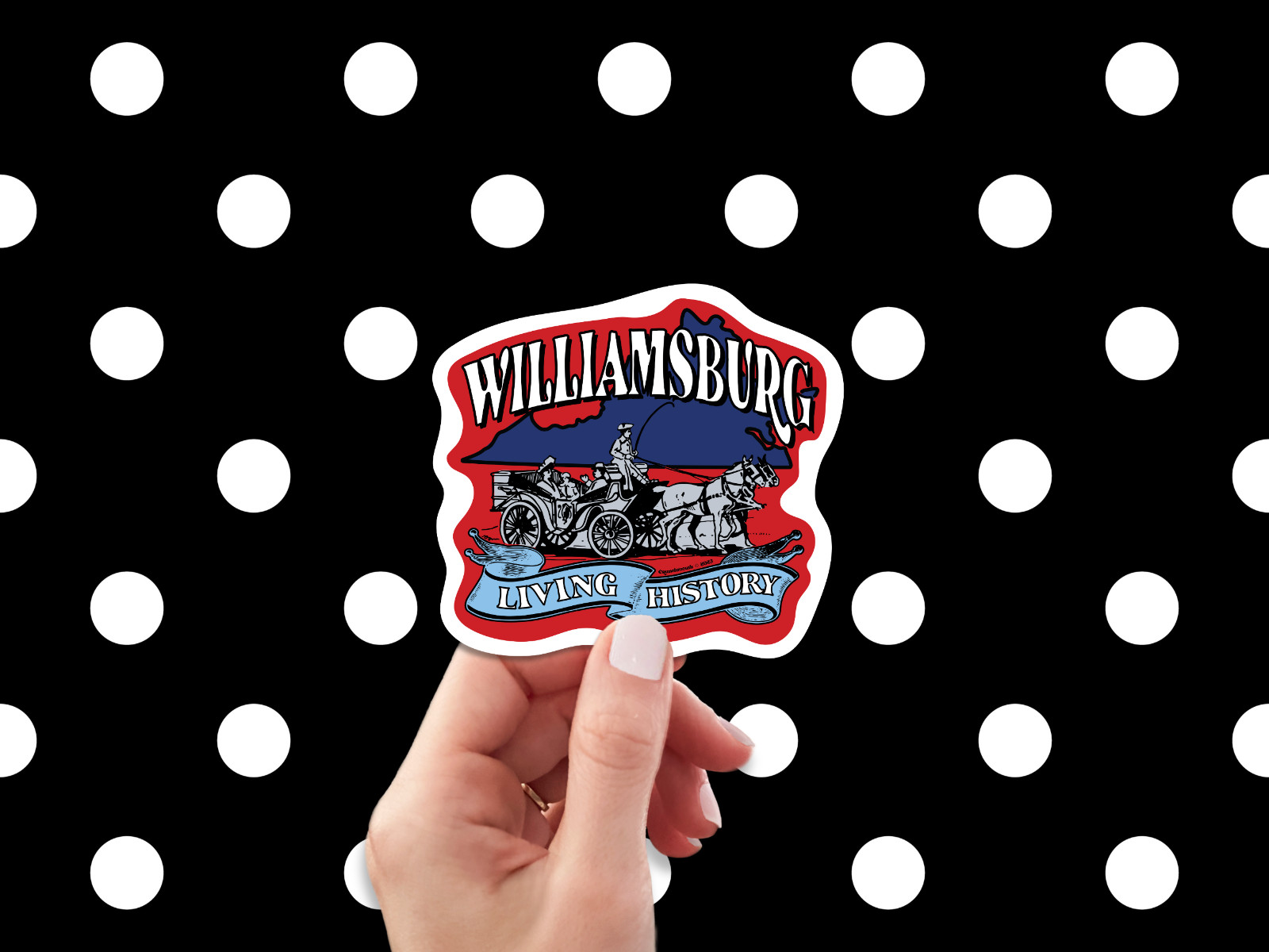 Williamsburg Travel Luggage Sticker, Colonial Williamsburg Virginia Souvenir