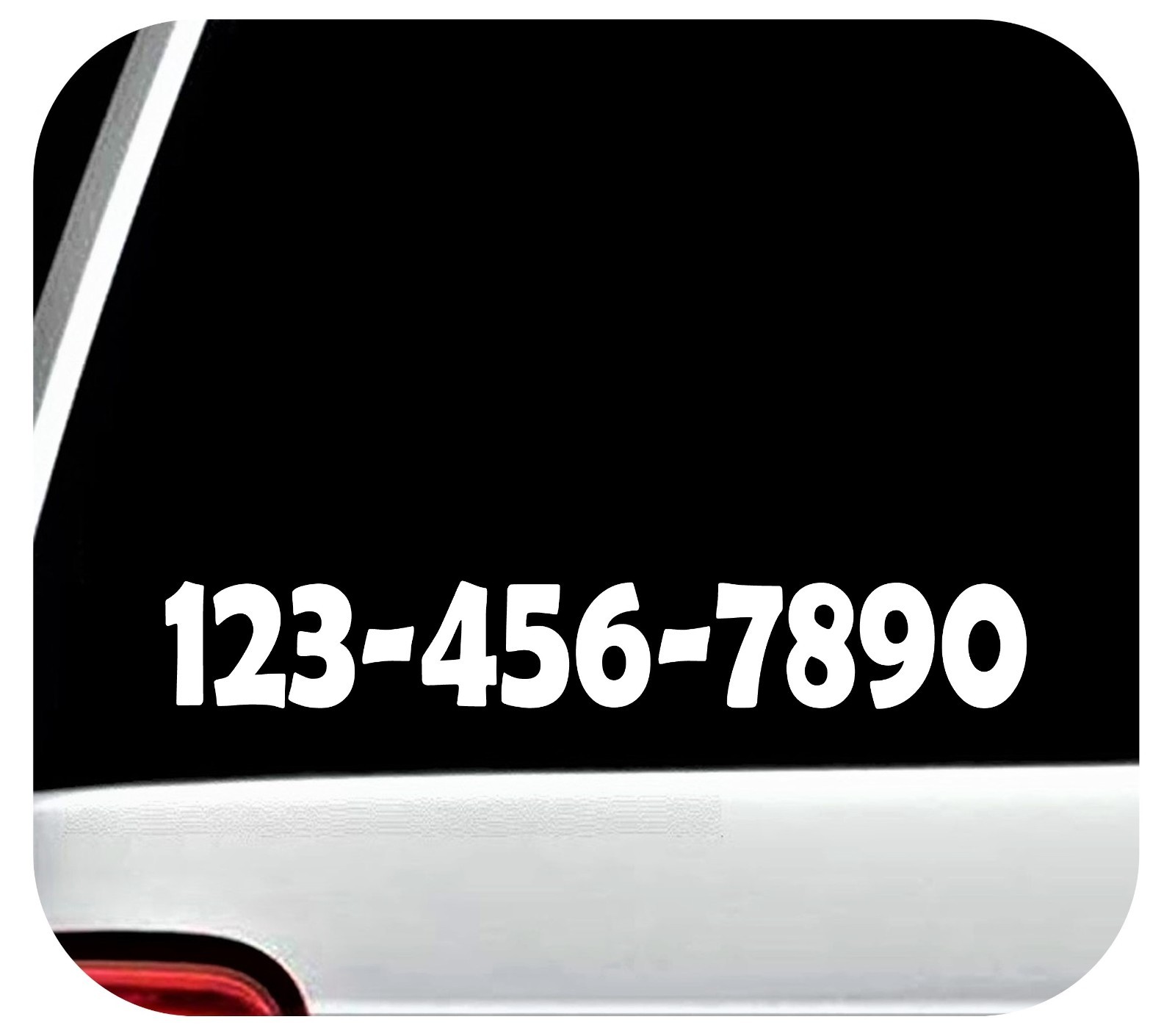 Personalized Phone Number Decal Sticker