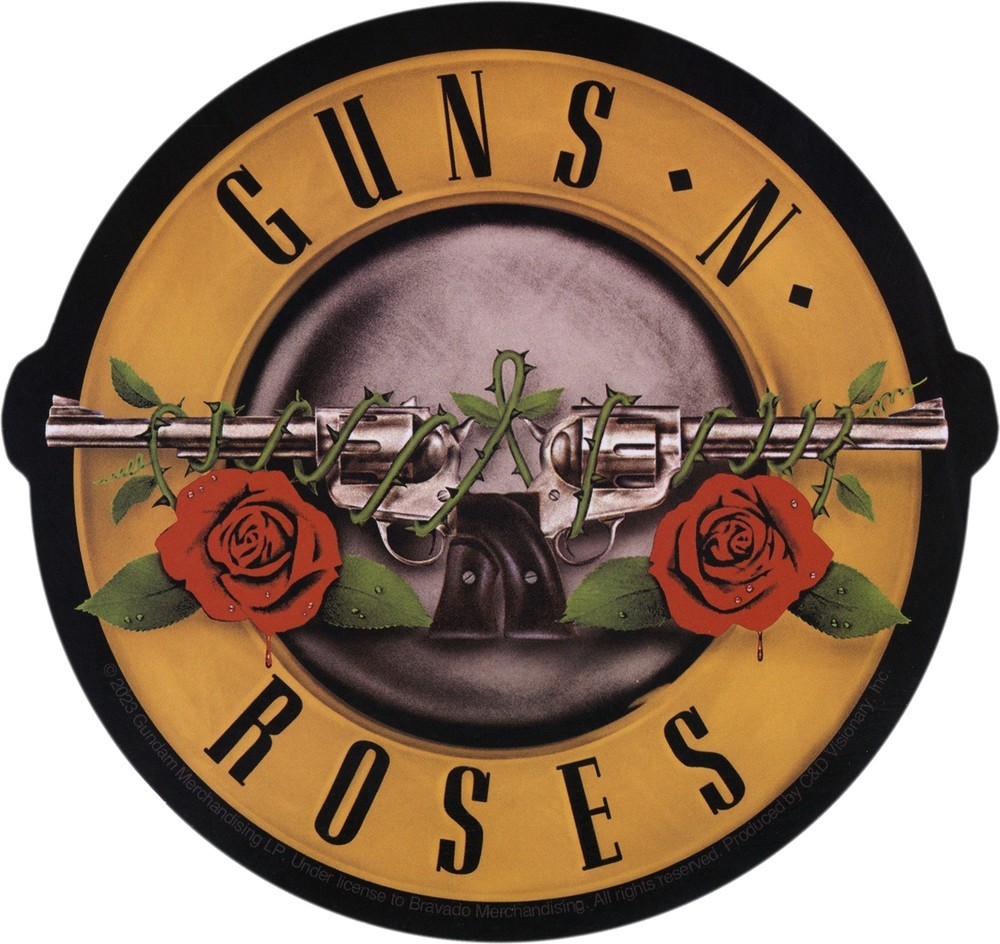 Sticker – Guns N' Roses Pistols 1980s Classic Rock Music Icon Band Retro 4.5"