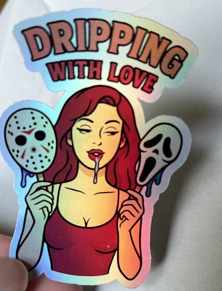 Horror Babe 3 Inch Holographic Sticker