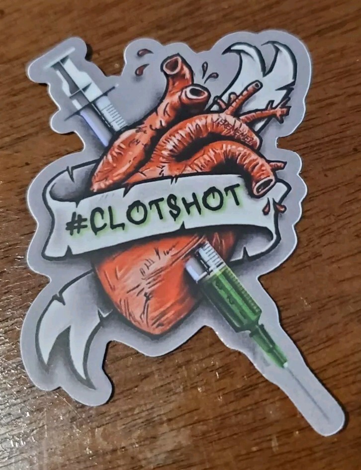 #CLOTSHOT 💉 STICKERS 3" Heavy Duty Weather Proof Vinyl