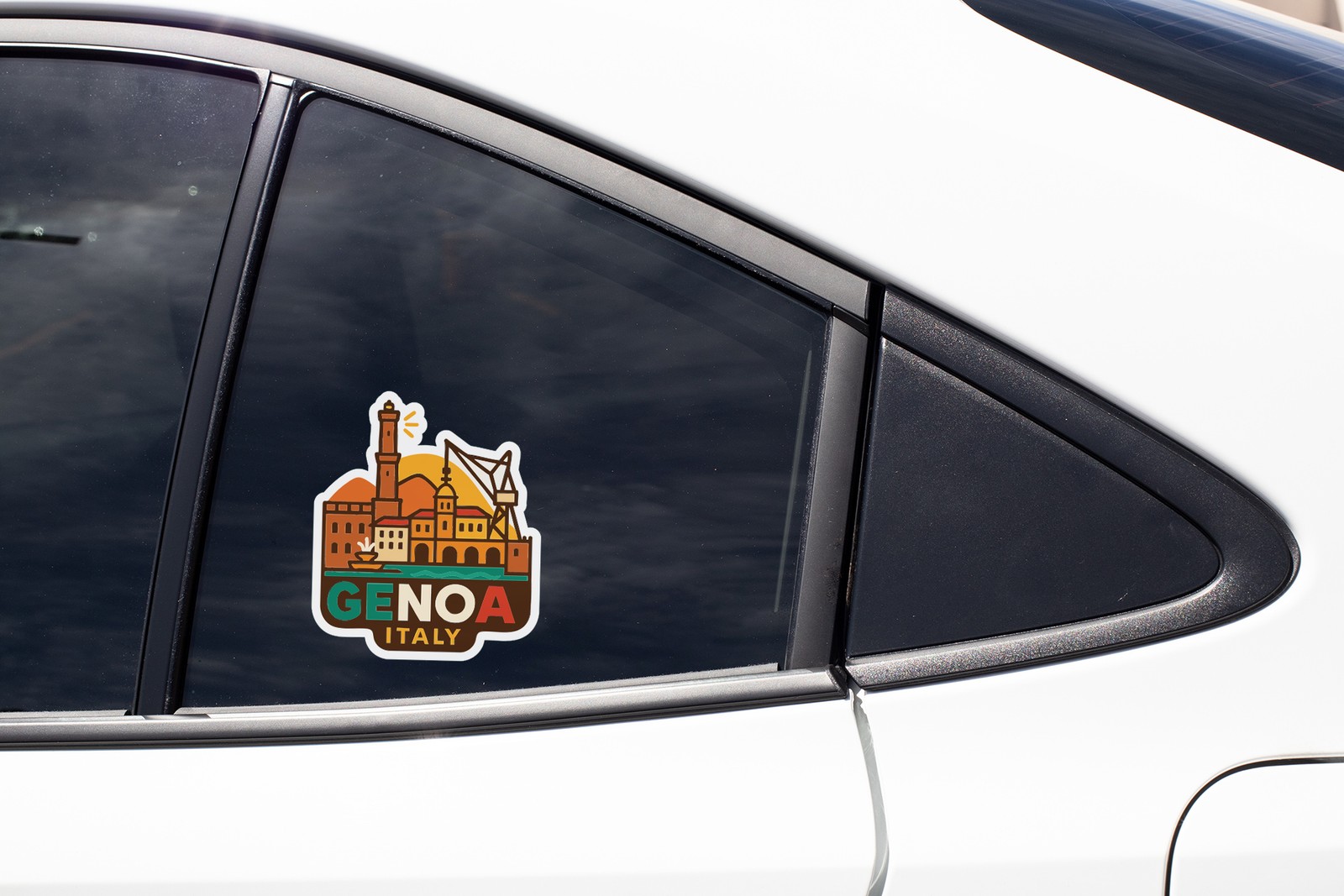 Genoa Italy Sticker Decal Vinyl Die-Cut City Skyline Landmark Design