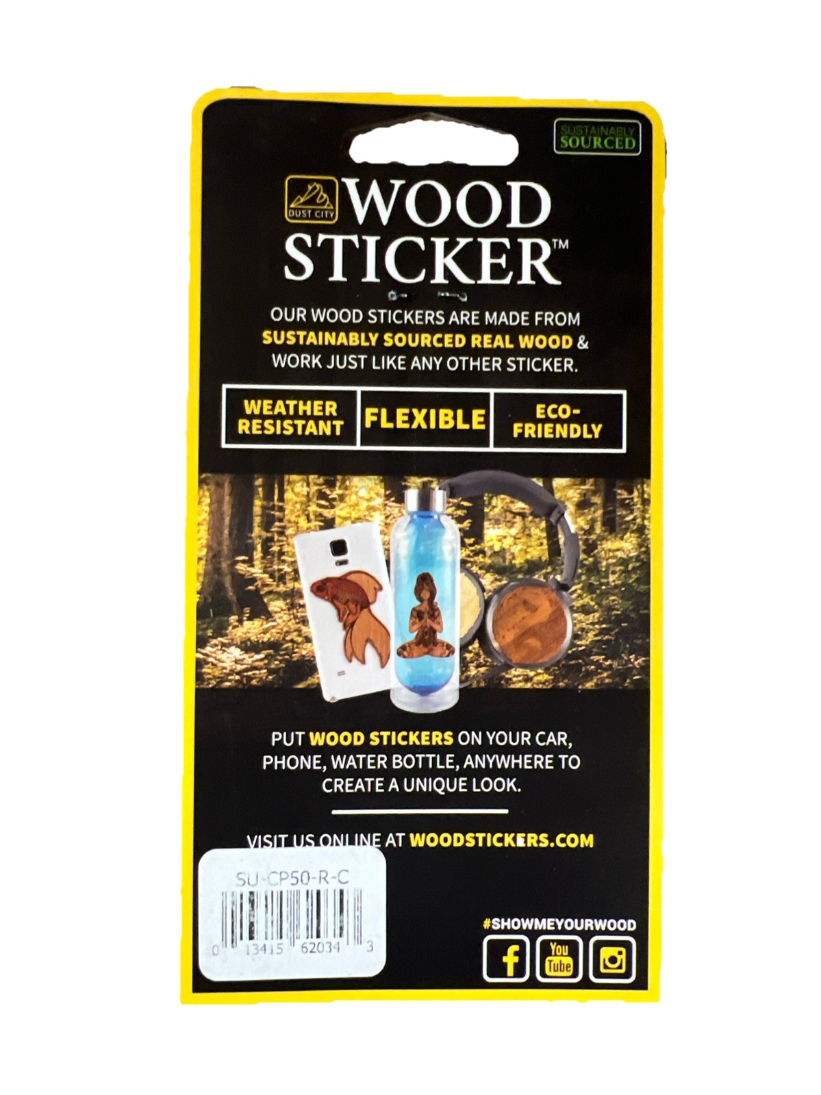 Arrowhead River Sunset WOOD Sticker Dishwasher SAFE Biodegradable Dust City NEW