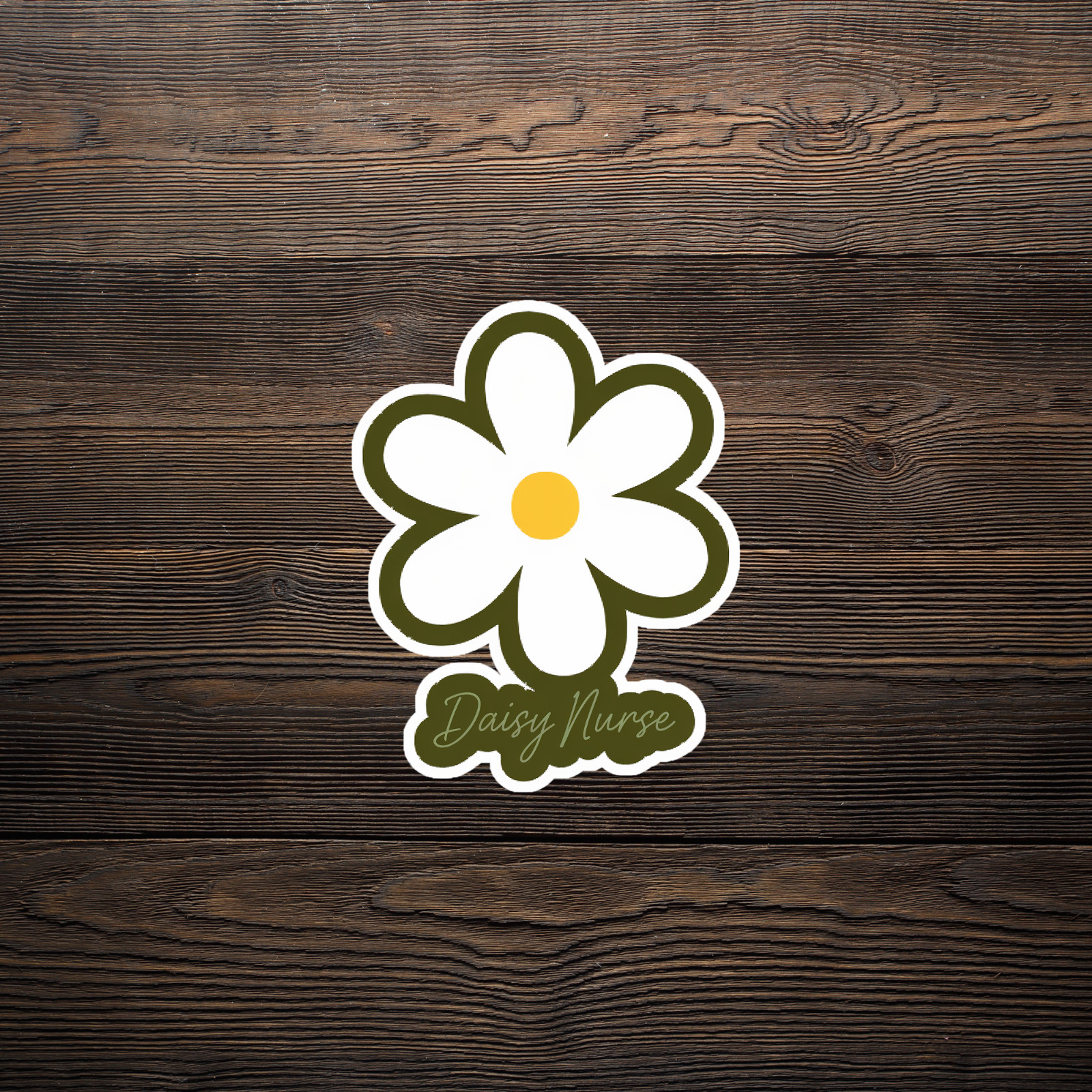 Daisy Nurse Flower Sticker – Cute Nursing Appreciation Gift Decal #1493