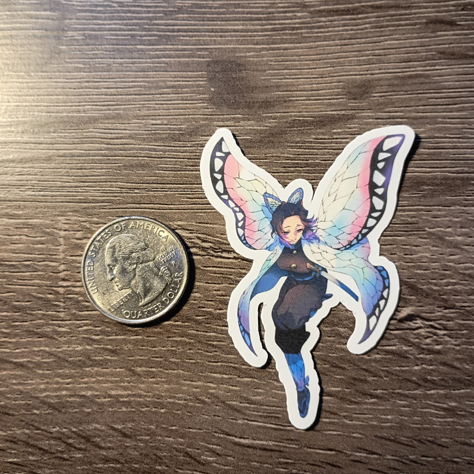 Insect Hashira Shinobu Flying Sticker – Vinyl, Waterproof – Original Artwork