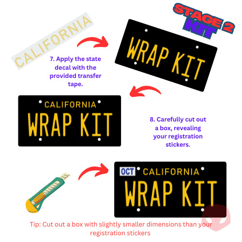 Midnight Blue and Daffodil Yellow LEGACY California Plate Wrap DIY Kit