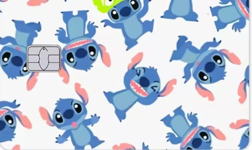 Stitch Themed Credit Debit Card Sticker Skin Small Chip Free Shipping