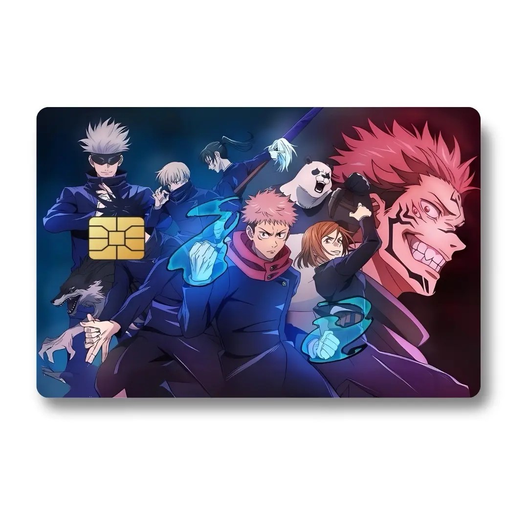 Jujutsu Kaisen Custom Decal Credit Card Cover Vinyl Skin Sticker Anime Lover Gif