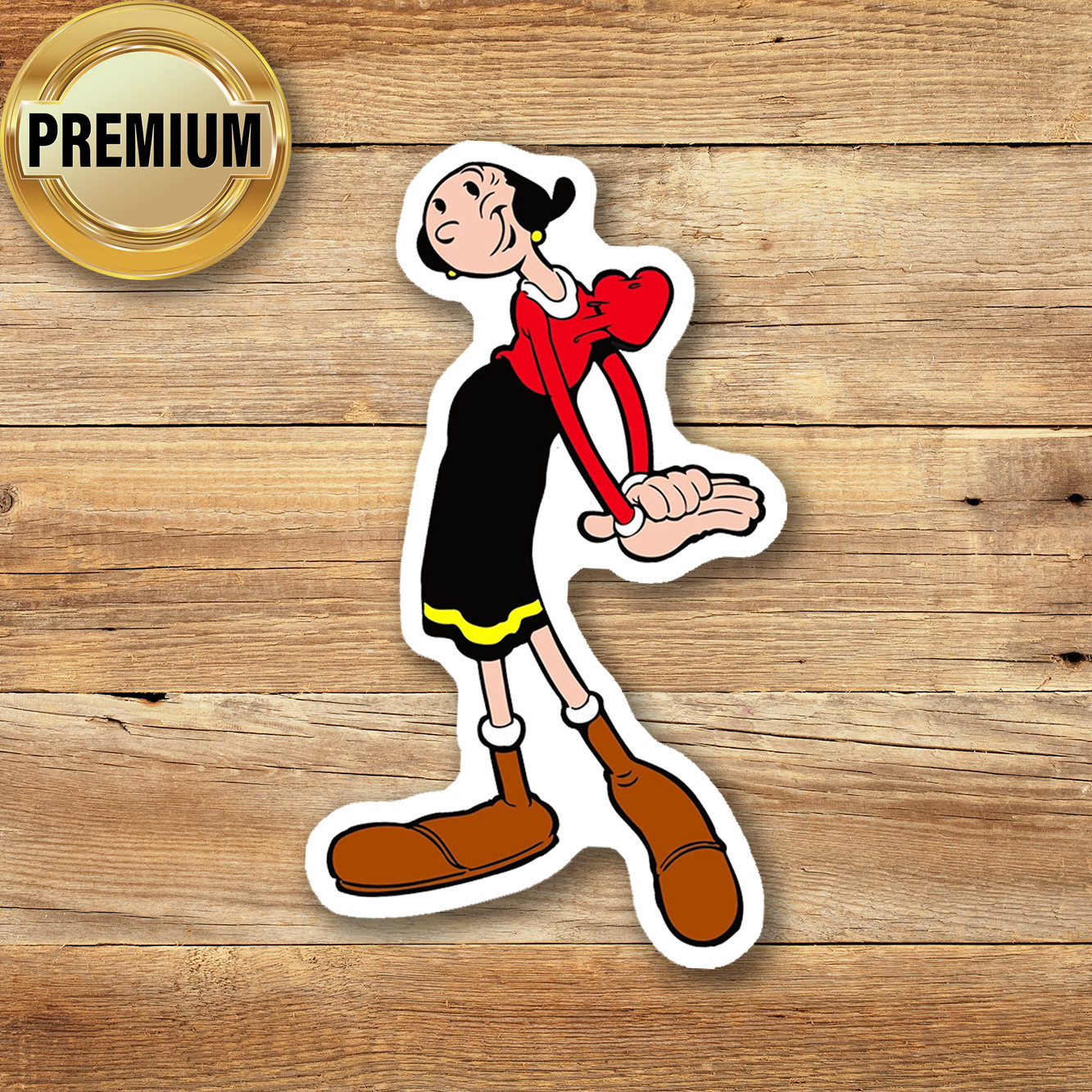 Popeye Olive Oil Cartoon Vinyl Sticker Decal for Car Laptop Phone Wall Art