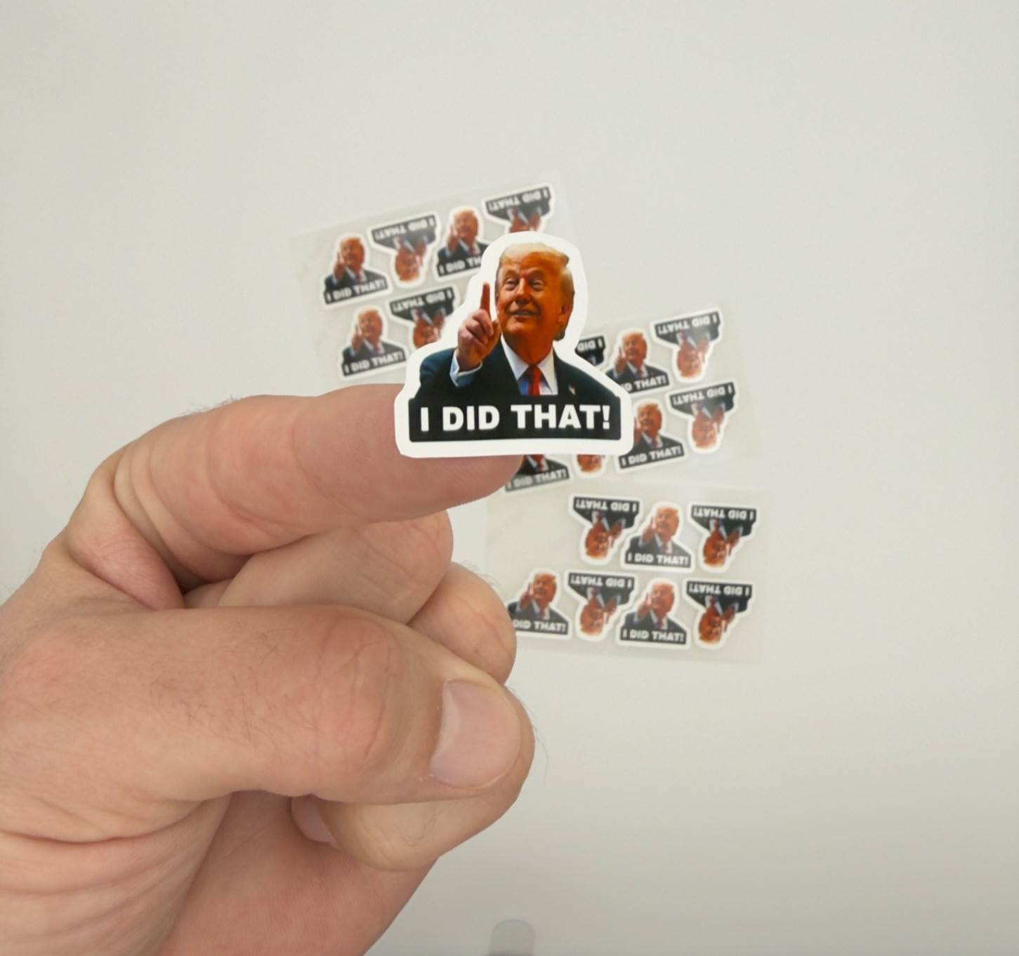 100 pcs Trump I Did That Gas Pump Stickers Anti Trump Waterproof Decals Mini 1"
