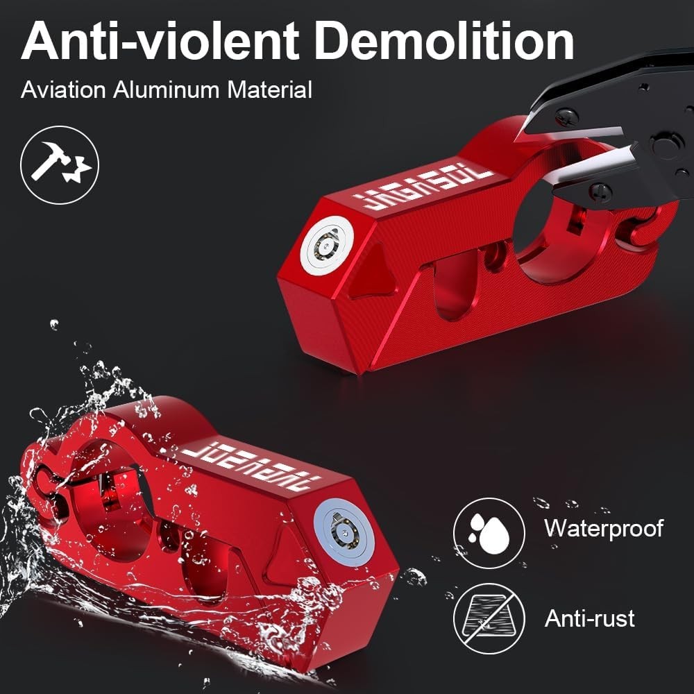 Motorcycle Lock Combo: Helmet & Brake Anti-Theft Handlebar Lock for… Fast Ship