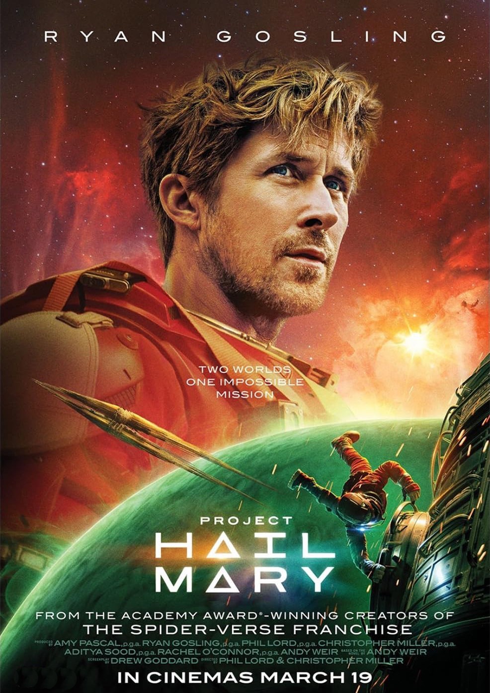 Project Hail Mary Final Movie Poster 2026 Ryan Gosling 11×17