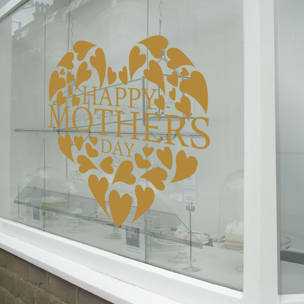 Happy Mothers Day Wall & Window Stickers Mother Decals Shop Window Display A338